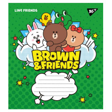 Зошит шкільний А5/18 клітинка YES Line friends набір 25 шт. (766329)