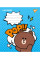 Зошит шкільний А5/18 клітинка YES Line friends набір 25 шт. (766329)