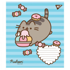Тетрадь школьная А5/12 косая линия Yes Pusheen набор 25 шт (766562)
