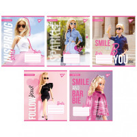 Зошит шкільний А5/12 клітинка Yes Barbie набір 25 шт (767192)