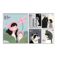 Зошит учнівський Yes My mood is a cat А5 12 аркушів коса лінія (768607)