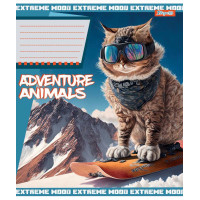 Зошит шкільний А5/24 лінія 1В Adventure animals набір 20 шт. (766380)
