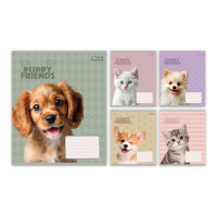 Зошит шкільний 1Вересня Puppy friends А5 12 аркушів клітинка (768776)