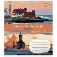 Зошит шкільний Escape to the world 96 аркушів лінія YES (766770)