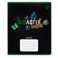 Зошит предметний БІОЛОГІЯ Black 48 аркушів клітинка YES (767445)