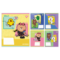 Зошит учнівський шкільний Line Friends Funny А5 12 аркушів коса лінія YES (767640)