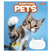 Зошит шкільний А5/18 клітинка 1В Everything pets набір 25 шт. (765810)