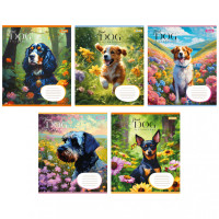 Зошит шкільний А5/12 лінія Floral dog набір 25 шт (766943)