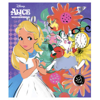 Тетрадь школьная А5/48 кл. YES "Alice in wonderland" фольга золото+софт-тач набор 5 шт. код: 763278