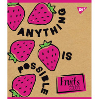 Зошит шкільна А5 24 лінія YES Fruits Color Крафт набір 10 шт. (765117)