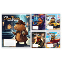 Зошит учнівський шкільний Epic Capybara А5 12 аркушів коса лінія YES (767793)