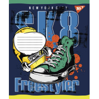 Зошит шкільний А5/12 лін. YES Skates Зошит шкільний учнів. набір 25 шт (765806)