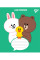 Зошит шкільний А5/12 клітинка YES Line Friends набір 25 шт. (766191)