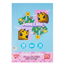 Картон кольоровий двосторонній Yes Minecraft Spring 10 аркушів А4 папка (955460)