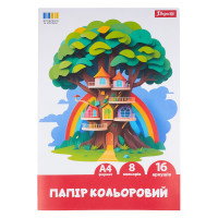Папір кольоровий односторонній 1Вересня Classic 16 аркушів А4 скоба (954901)