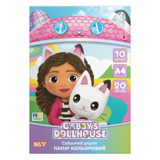 Папір кольоровий односторонній Yes Gabby Dollhouse 20 аркушів А4 скоба (956845)