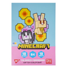 Картон кольоровий односторонній Yes Minecraft Spring 10 аркушів А4 папка (955459)