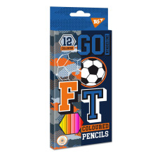 Карандаши цветные YES 12 цвета "Football" код: 290586