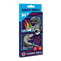 Олівці кольорові YES 12 шт 24 кол Jurassic World (290679)