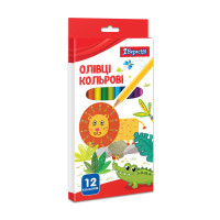 Карандаши 1 Вересня 12 цв. Zoo Land (290639)