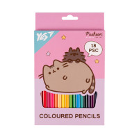 Олівці кольорові 18 кольорів Pusheen рожевий YES (290733)
