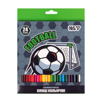 Олівці кольорові Yes Football 24 кольори (290785)