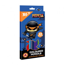 Олівці кольорові YES 12 кольорів Ninja(290703)