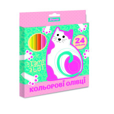 Карандаши 1 Вересня 24 цвета "I am a cat" пласт. корп. код: 290625