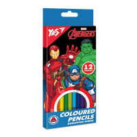 Карандаши цветные YES 12 цв. Marvel Avengers (290664)