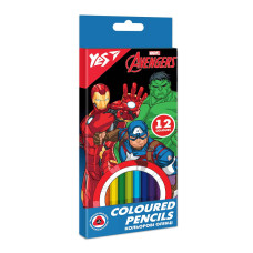 Карандаши цветные YES 12 цв. Marvel Avengers (290664)