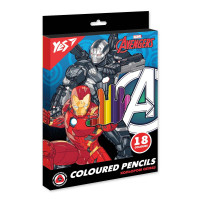 Карандаши цветные YES 18 цв Marvel Avengers (290686)