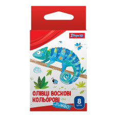 Восковые карандаши 8шт Zoo Land JUMBO 1 Вересня (590139)