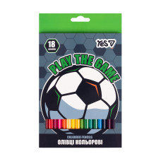 Олівці кольорові Yes Football 18 кольорів (290788)