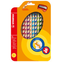 Карандаши 12 цветов для правши с точилкой STABILO EASYcolors (290224)