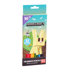 Олівці кольорові Yes 12 кольорів Minecraft Spring (290772)