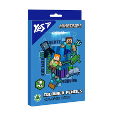 Олівці кольорові YES 18 кольорів Minecraft (290715)