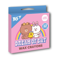 Набір воскових олівців 12 шт Line Friends YES (590141)