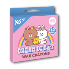 Восковые карандаши 12 шт Line Friends YES (590141)