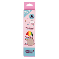 Олівці кольорові 6 кольорів Pusheen рожево-бірюзовий YES (290725)