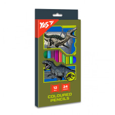 Олівці кольорові 12/24 кольорові Jurassic World YES (290748)
