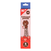 Карандаши цветные 6 цветов Line Friends Choco YES (290726)