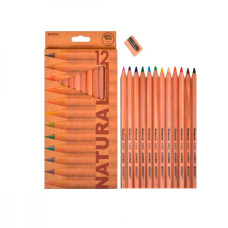 Набор цветных карандашей Jumbo с точилкой (кедр) Natural - Cedarlite 12 цветов Marco (6400-12CB)