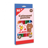 Карандаши цветные 12/24 цветов Line Friends Choco YES (290746)