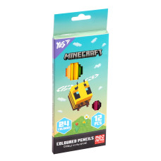 Олівці кольорові Yes 12/24 кольори Minecraft Spring (290775)