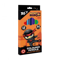 Олівці кольорові YES 12/24 кольорів Ninja (290707)