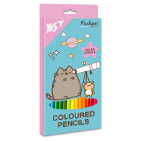 Олівці кольорові 12/24 кольорові Pusheen Cheek YES (290745)