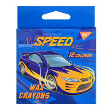 Восковые карандаши YES 12шт. Speed Car 7*90мм код: 590138