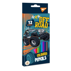 Карандаши цветные YES 12 цвета "Off Road" код: 290585