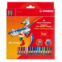 Карандаши 18 цветов с точилкой STABILO Trio (290216)