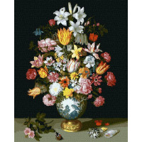 Картина по номерам Цветочная симфония ©Ambrosius Bosschaert de Oude 40х50 Идейка (KHO3210)